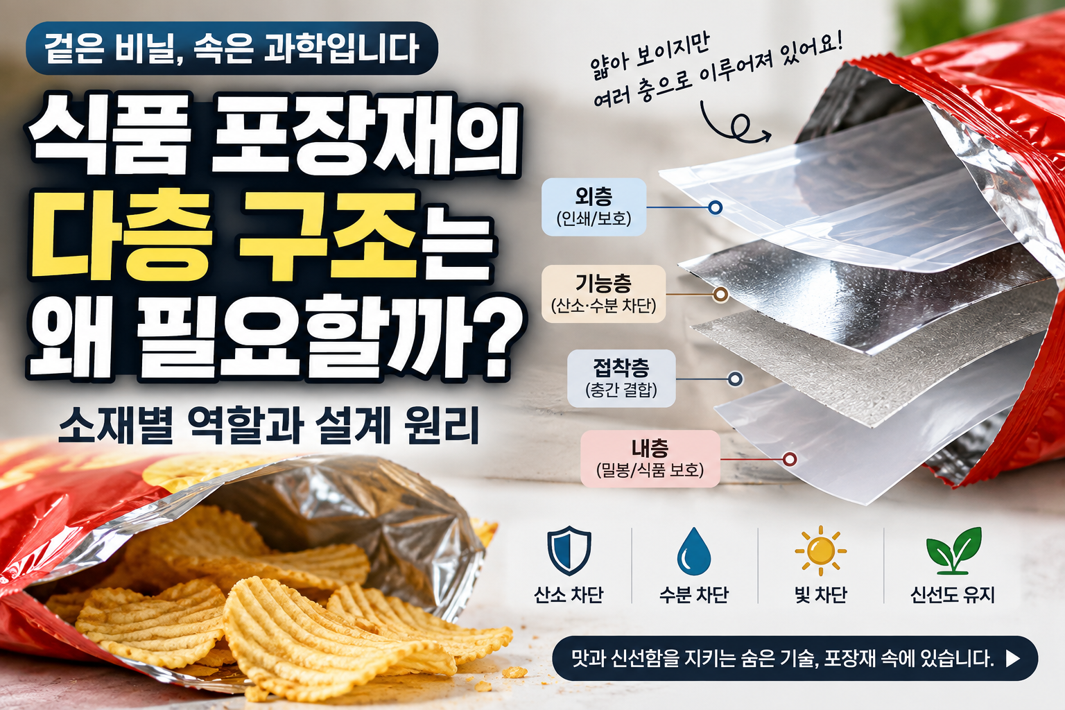 식품 포장재의 다층구조